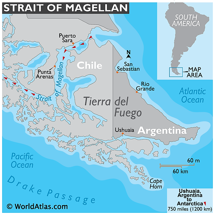 Strait of Magellan map