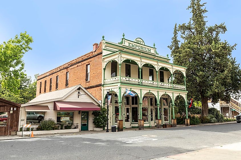 Historic Emporium building in Jamestown, California