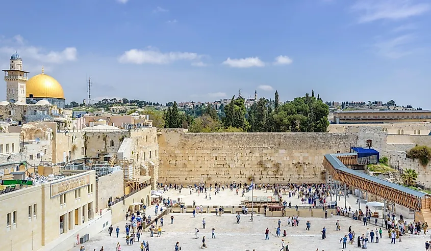 Western Wall plaza on a beautiful day