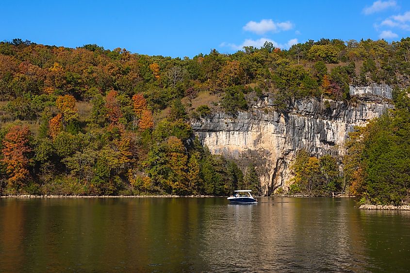 Fall colors at Ha Ha Tonka State Park, Missouri