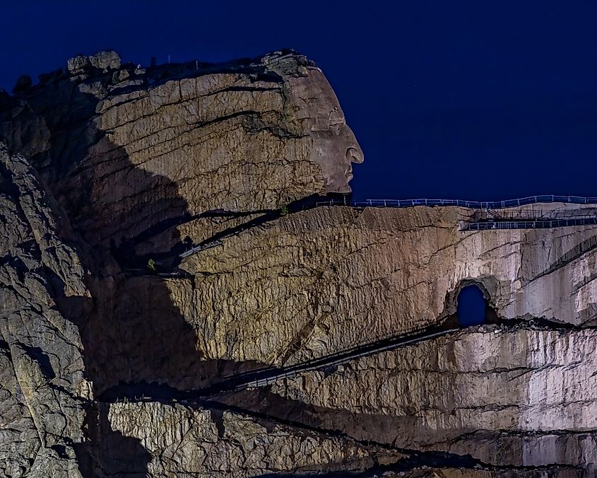 South Dakota Crazy Horse Memorial Laser Show.