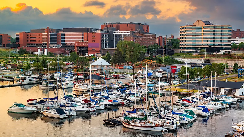 The marina at Erie, Pennsylvania.