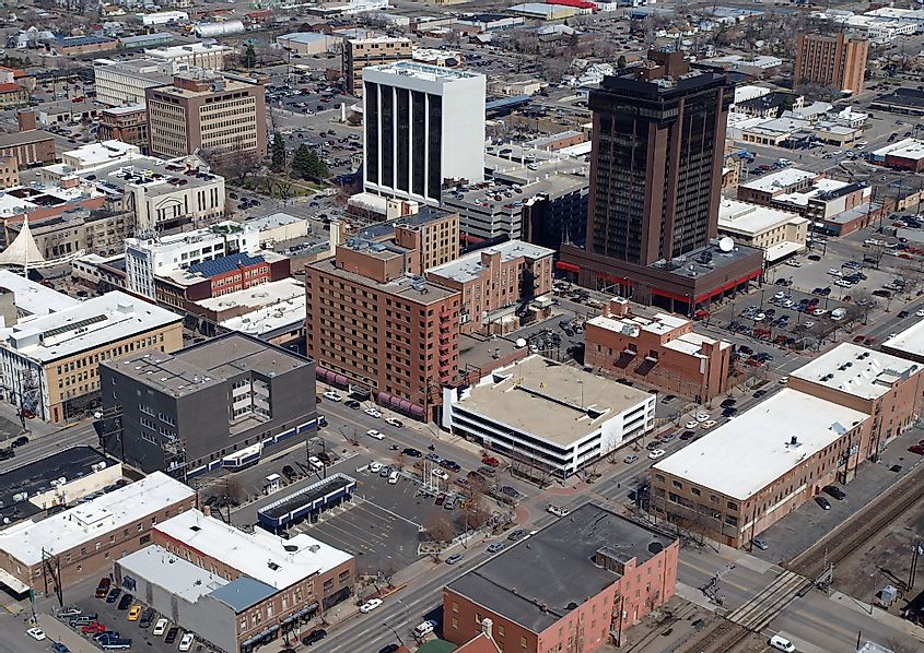 Aerial of Downtown Billing