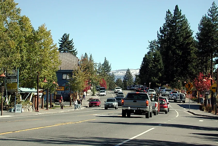 North Lake Boulevard (California State Route 28), in Tahoe City, California