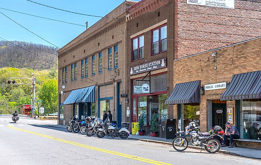 Downtown Hot Springs, North Carolina. 