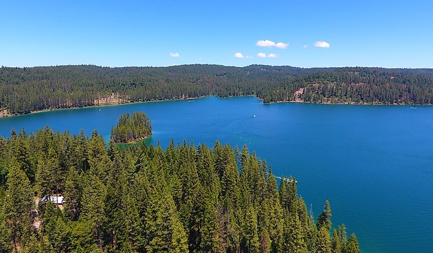 Sly Park Lake in Pollock Pines, California.