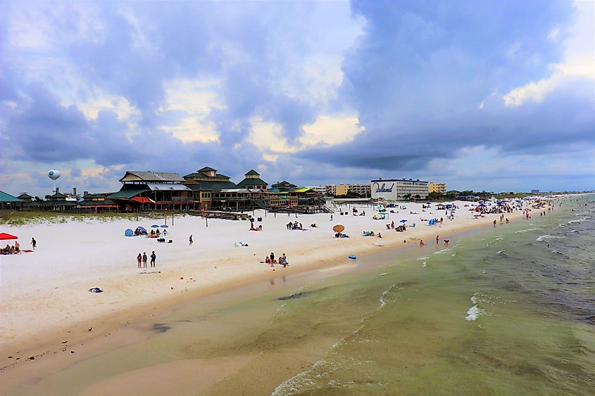 Beach view from Okaloosa Island Fishing Pier, Florida