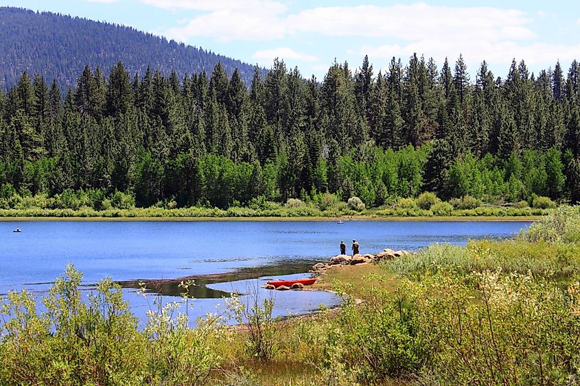 Fishing at Spooner Lake near Lake Tahoe