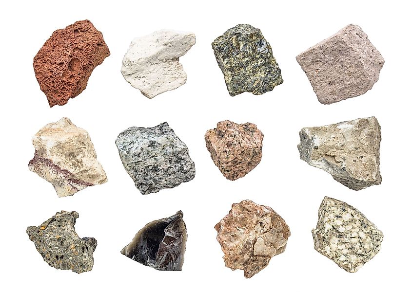 Collection of igneous rock