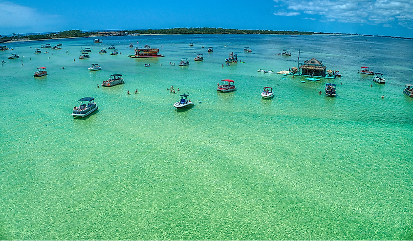 Close-up View of Crab Island, Destin, Florida