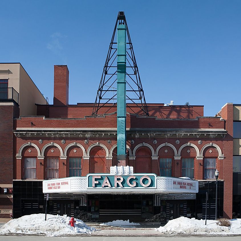 Fargo Theatre on a cold spring day. 