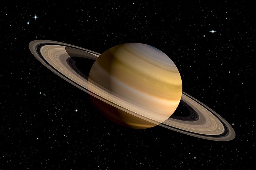 Saturn is known for its massive rings.