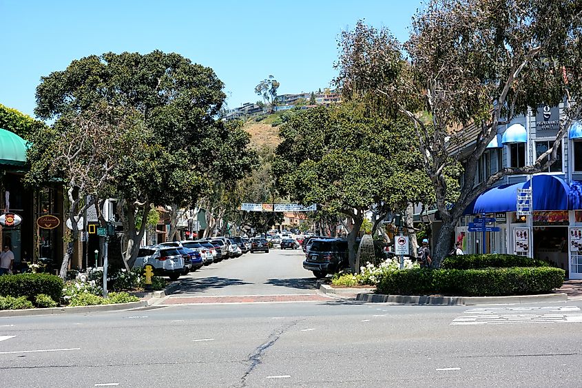 Forest Avenue in Laguna Beach, California.