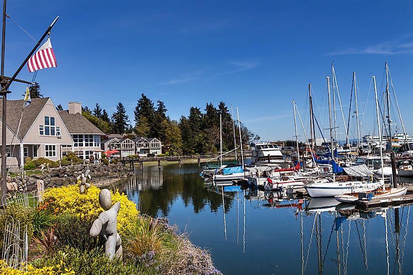 The marina at Bainbridge Island, Washington.