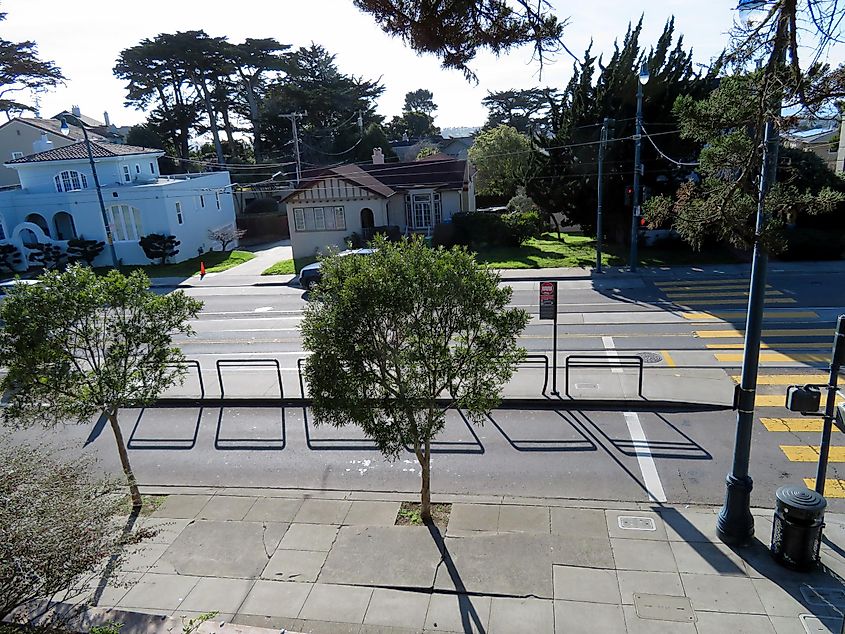 Inbound platform at Ocean and Aptos station.