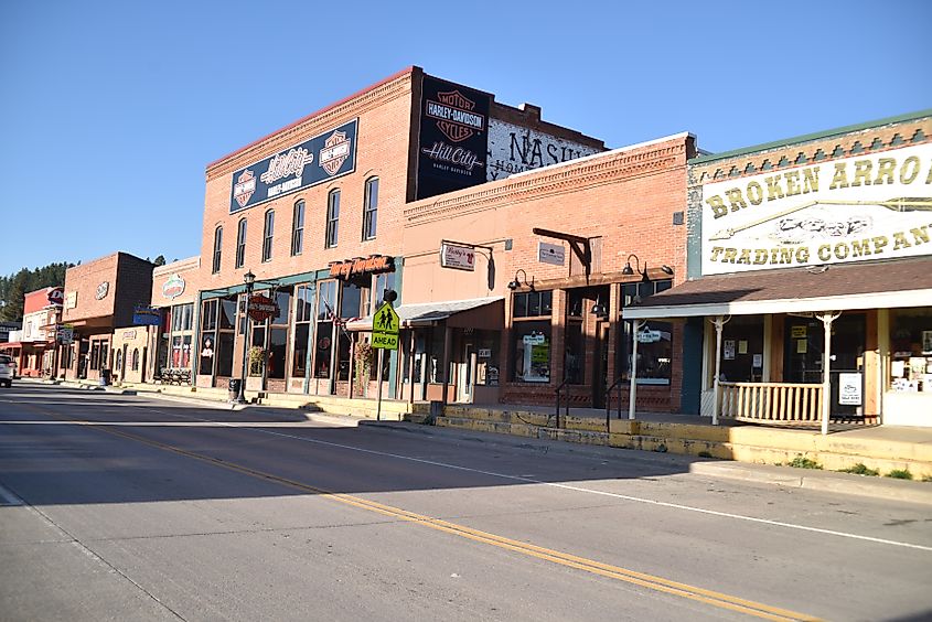 Main Street of Hill City, South Dakota.