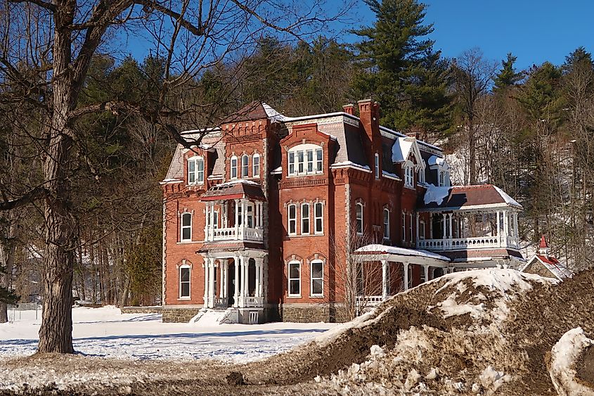 Historic Graves Mansion on College Street in Au Sable, New York. Editorial use only. Editorial credit: John Arehart / Shutterstock.com
