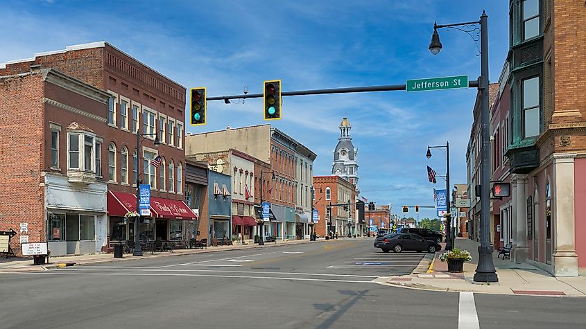Main Street of Van Wert, Ohio. Editorial credit: Nagel Photography / Shutterstock.com