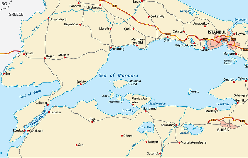 Dardanalles Strait map