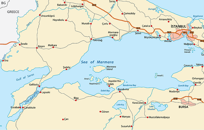 Dardanelles Strait - WorldAtlas