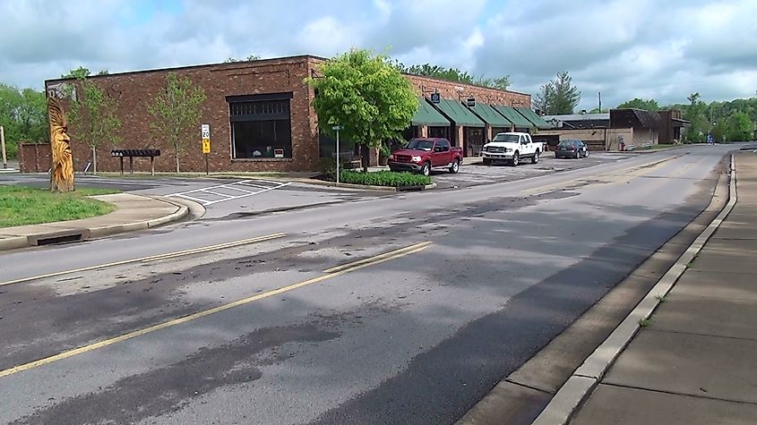 Street view in Kingston Springs, Tennessee, via 