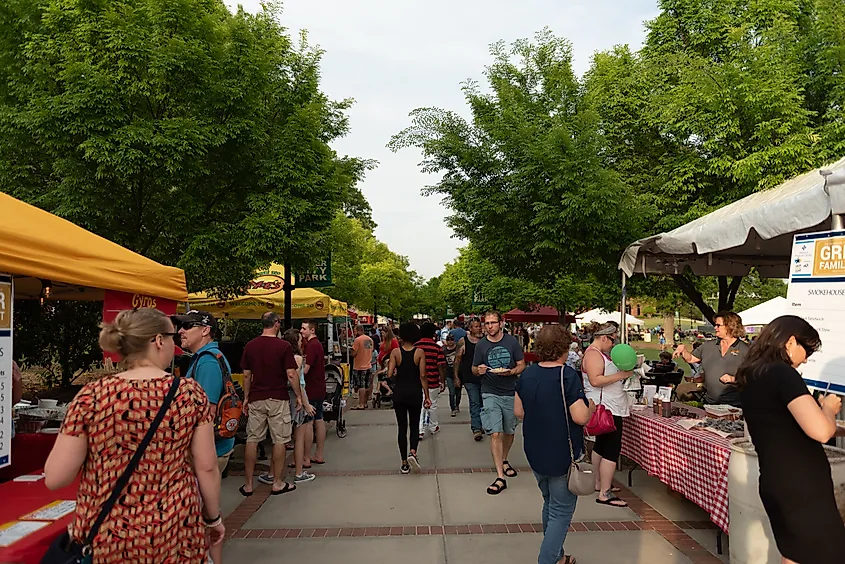 A weekend afternoon in downtown Greer, South Carolina.