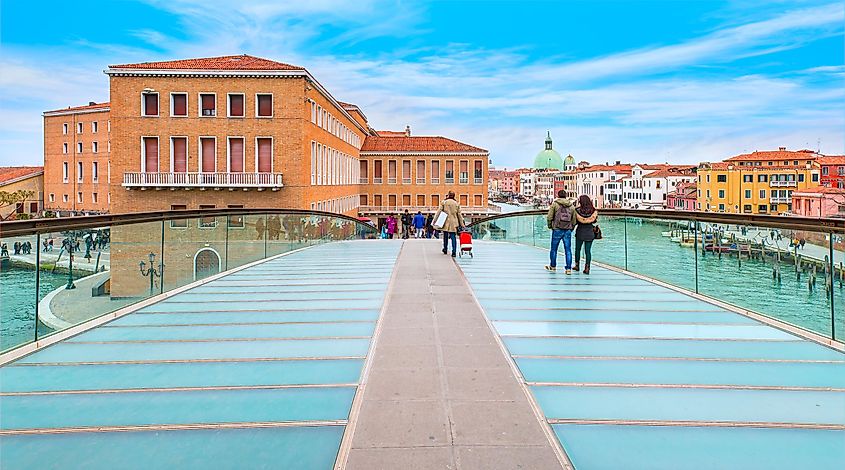 Ponte della Costituzione over Grand Canal, Venice italy