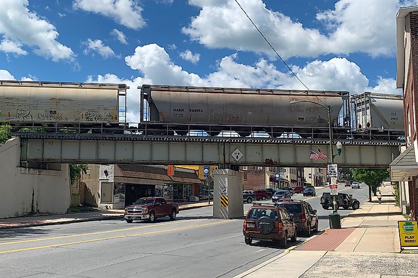 Delaware Avenue in downtown Palmerton, Pennsylvania