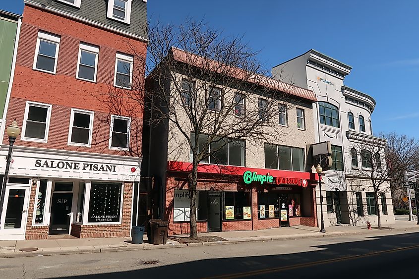 Sights along Washington Street in Morristown, NJ. Editorial credit: John Arehart / Shutterstock.com