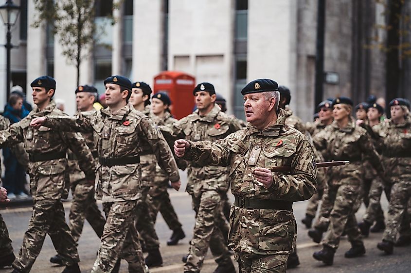 256 Field Hospital Army reserv unit at Lord Mayor of London Show parade