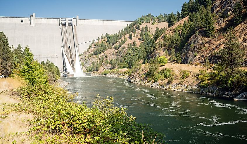 Dworshak Dam Concrete Gravity North Fork Clearwater River Idaho