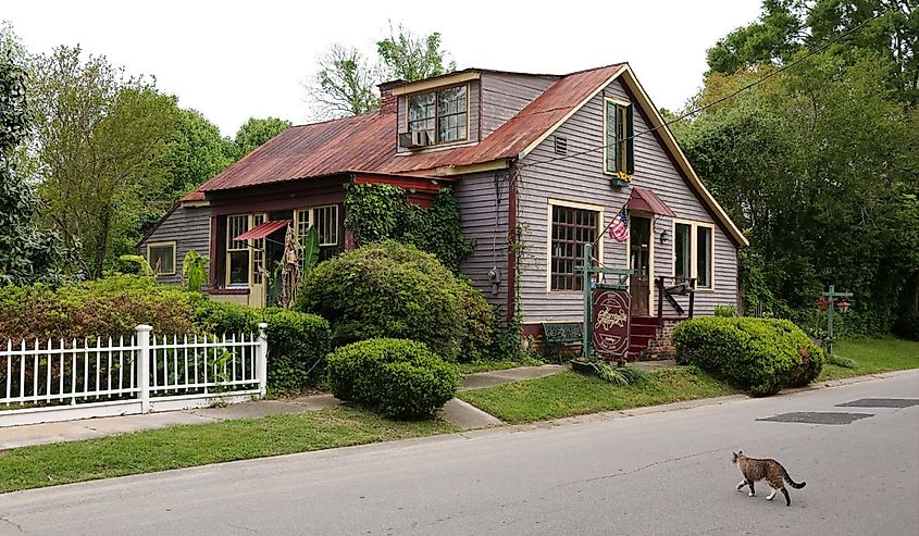 Historic home in downtown St. Francisville, Louisiana.