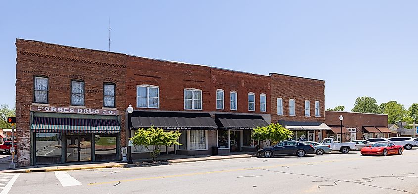 Rustic businesses in Vienna, Georgia.