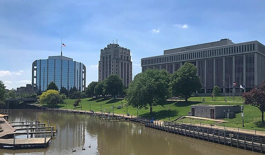 Skyline of Mount Clemens, Michigan.