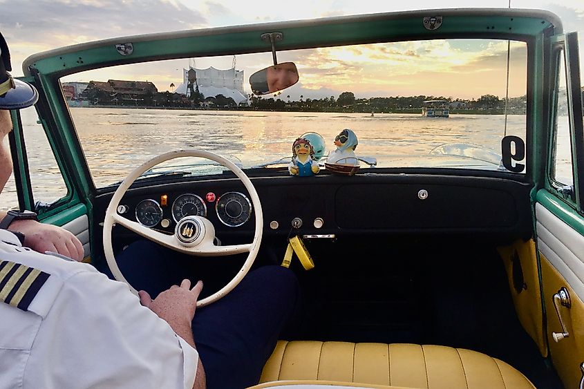 Amphicar view Disney Springs Orlando Image credit Bryan Dearsey