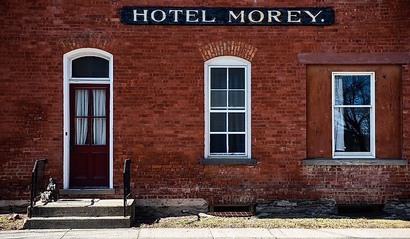 Front Facade of the Hotel Morey in Tivoli, New York
