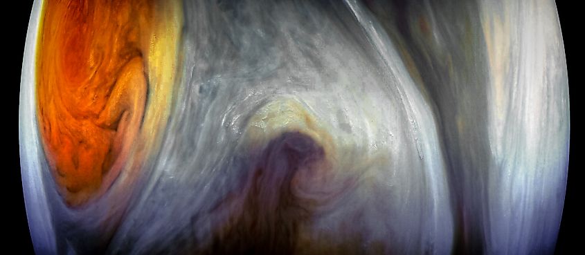 Jupiter's Great Red Spot captured by Juno Perijove 7 in 2017.