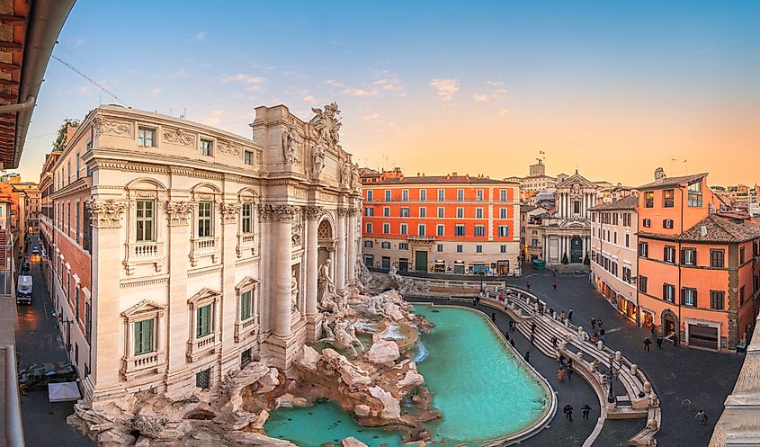 overlooking Trevi Fountain