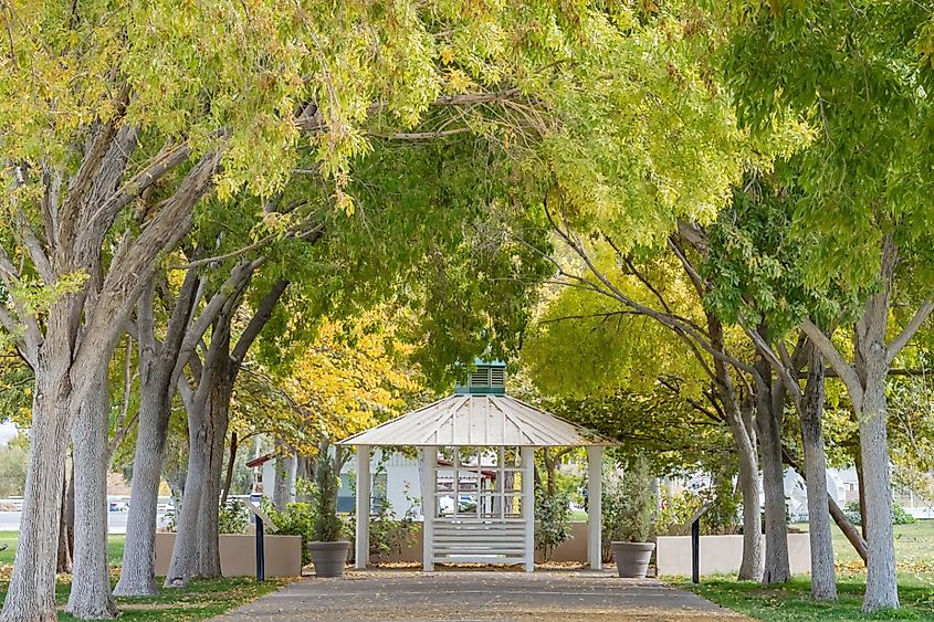 Morning view of the Kiosk in Floyd Lamb Park at Las Vegas, Nevada