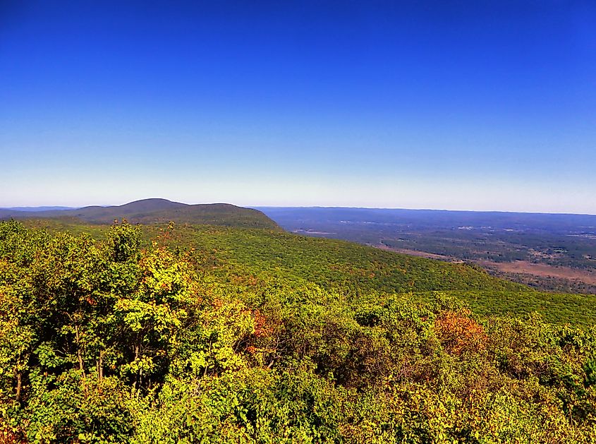 Bear Mountain, is a prominent peak of the southern Taconic Mountains.