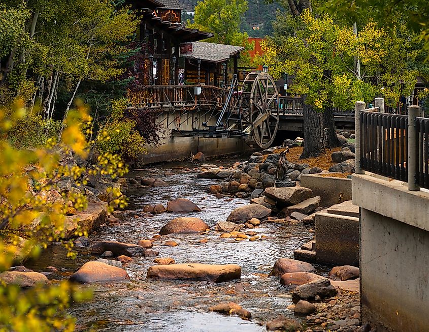 Beautiful fall scenery in Estes Park, Colorado.