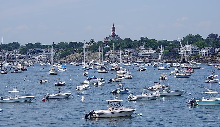 Scenic view of Marblehead Harbor from Chandler Hovey Park