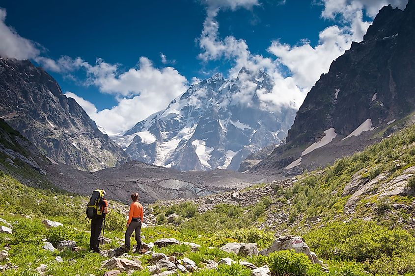 Trekking in Caucasus Mountains, Georgia