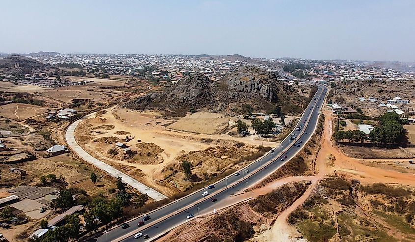 Scenic aerial view of Jos city Plateau State Nigeria