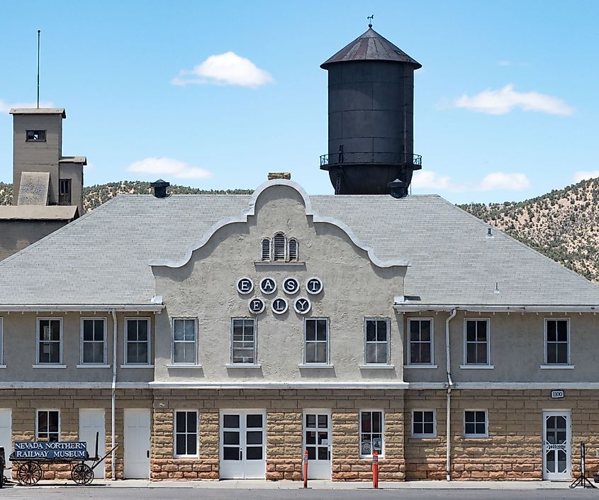 East Ely Depot at the Nevada Northern Railway Museum in Ely, Nevada