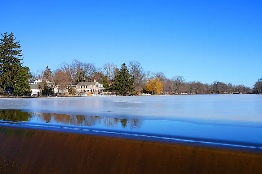 View of the Brainerd Lake in Cranbury, New Jersey, United States.