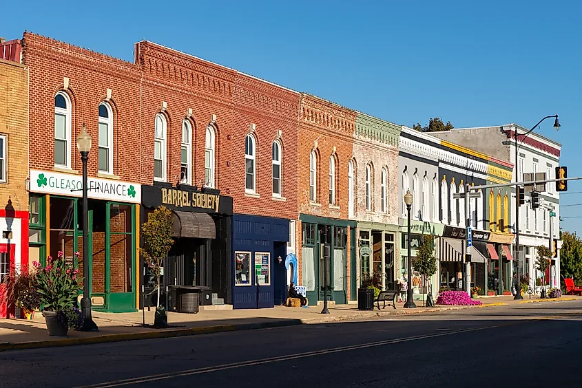 Downtown Princeton, Illinois.