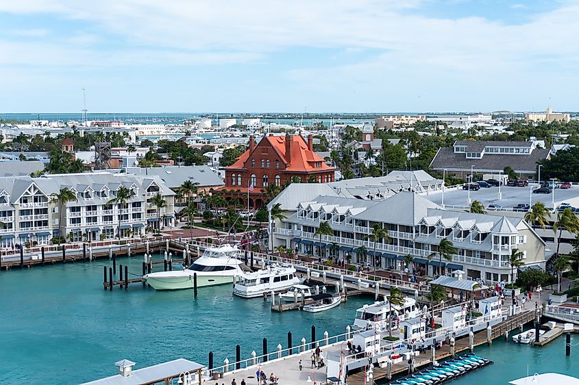 The beautiful waterfront in Key West, Florida