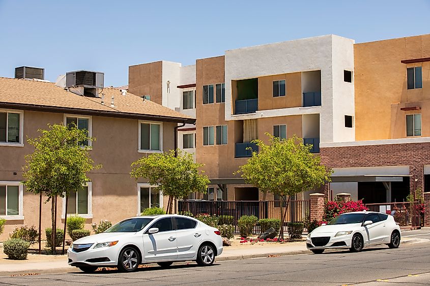 Homes in downtown Imperial, California.