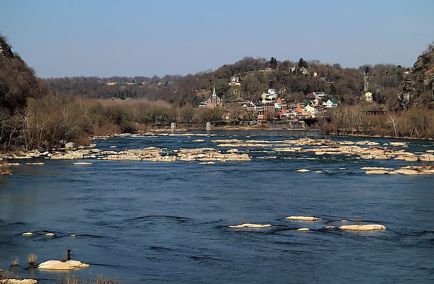 The Confluence of Shenandoah and Potomac Rivers at Harpers Ferry